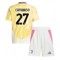 Dres Juventus Andrea Cambiaso #27 Preč pre deti 2024-25 Krátky Rukáv (+ trenírky)